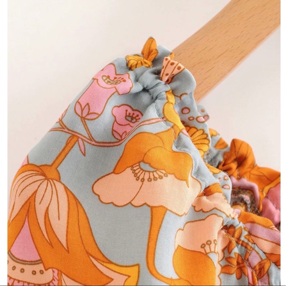 Boho Chic Floral A-Line Mini Dress NEW - Picture 8 of 15